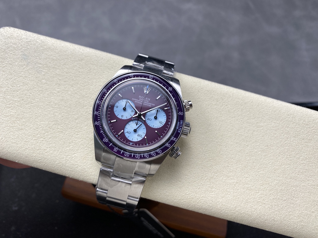 Rolex Daytona Artisans de Genève Customized 40mm Burgundy Purple dial Mens Watch