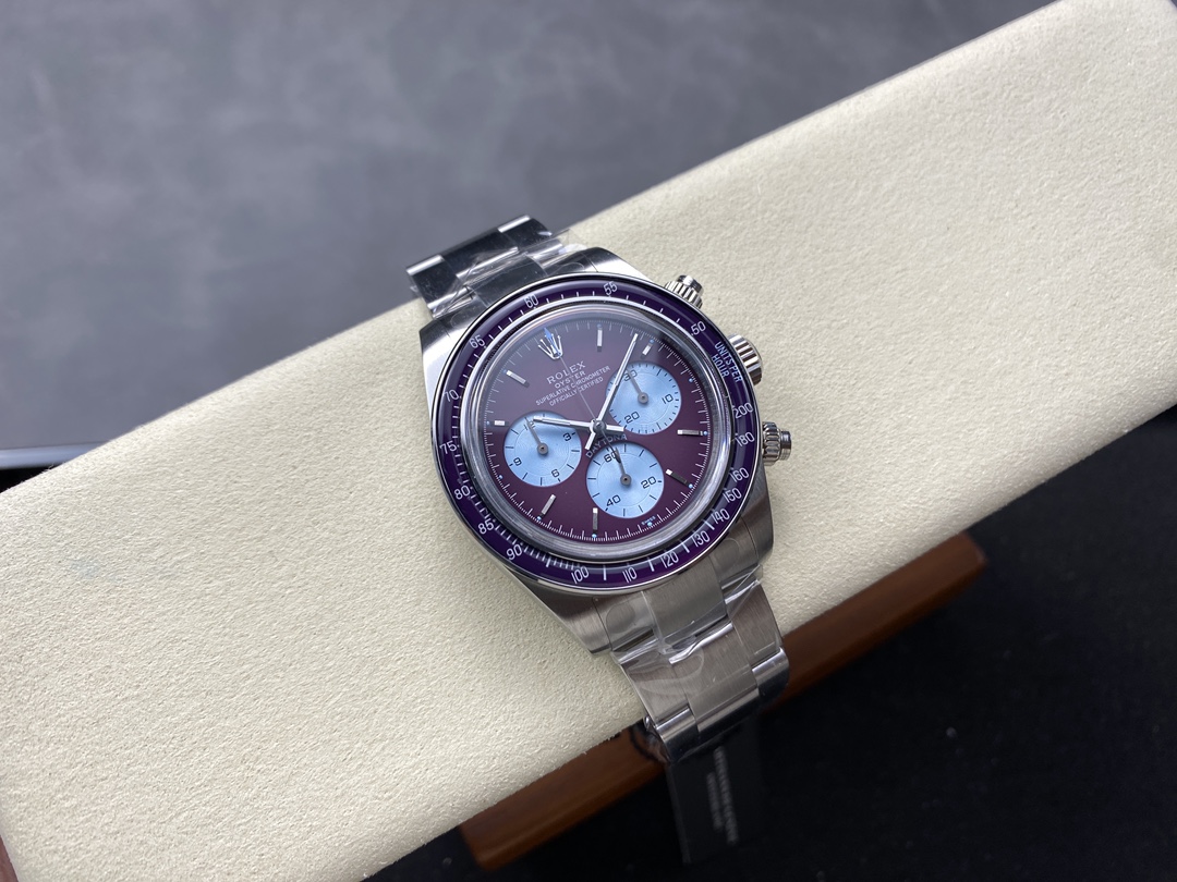 Rolex Daytona Artisans de Genève Customized 40mm Burgundy Purple dial Mens Watch
