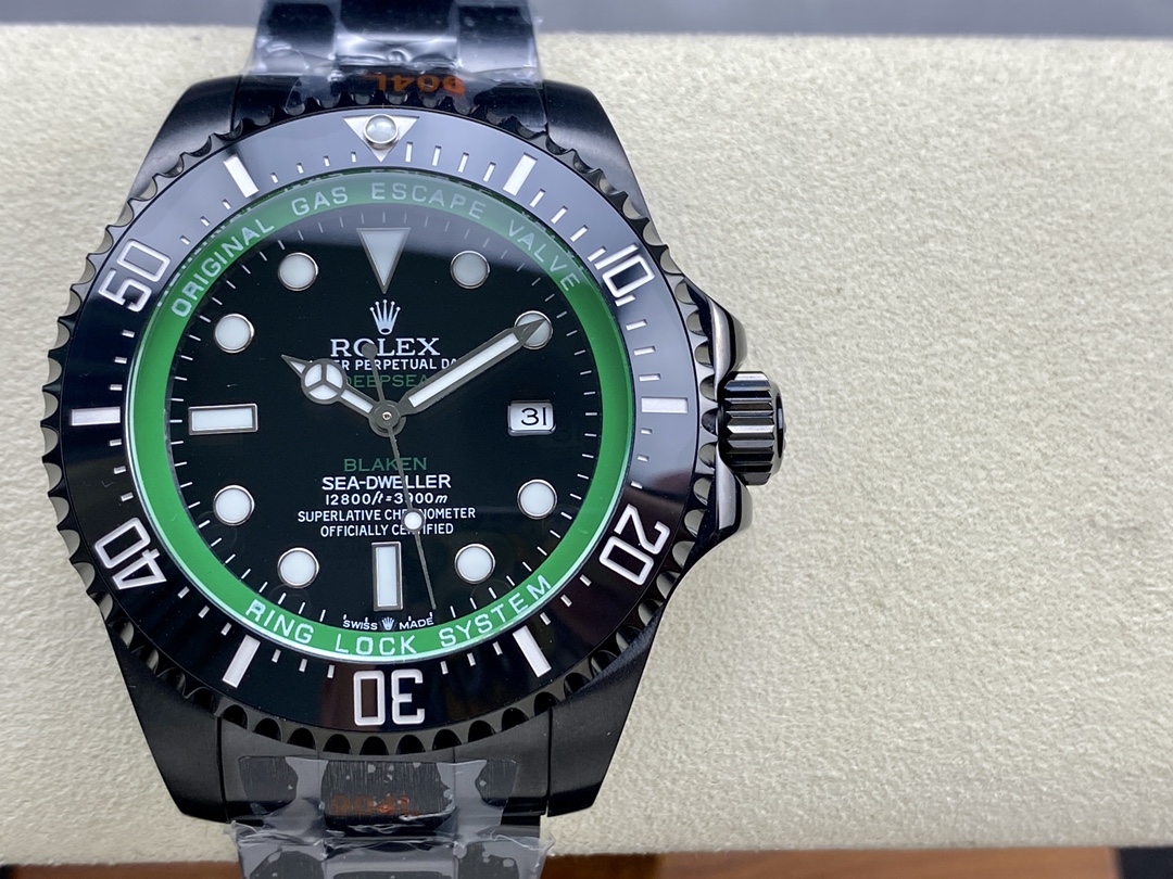 Rolex Sea Dweller Deepsea Mens Blaken Custom Edition 44mm