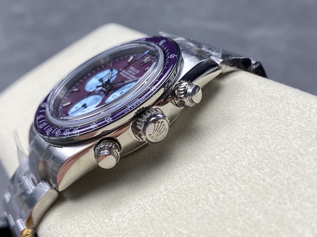 Rolex Daytona Artisans de Genève Customized 40mm Burgundy Purple dial Mens Watch