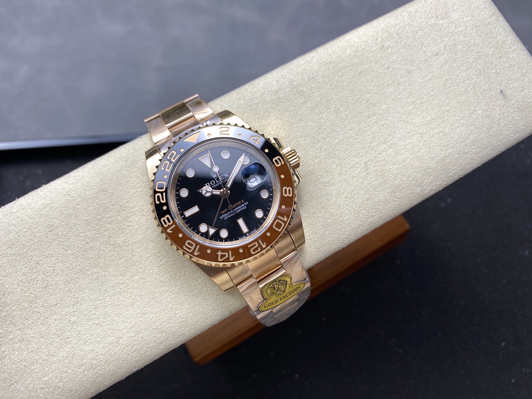 Rolex GMT-Master II 126715CHNR Black Dial Everose case 40MM Mens Replica Watch