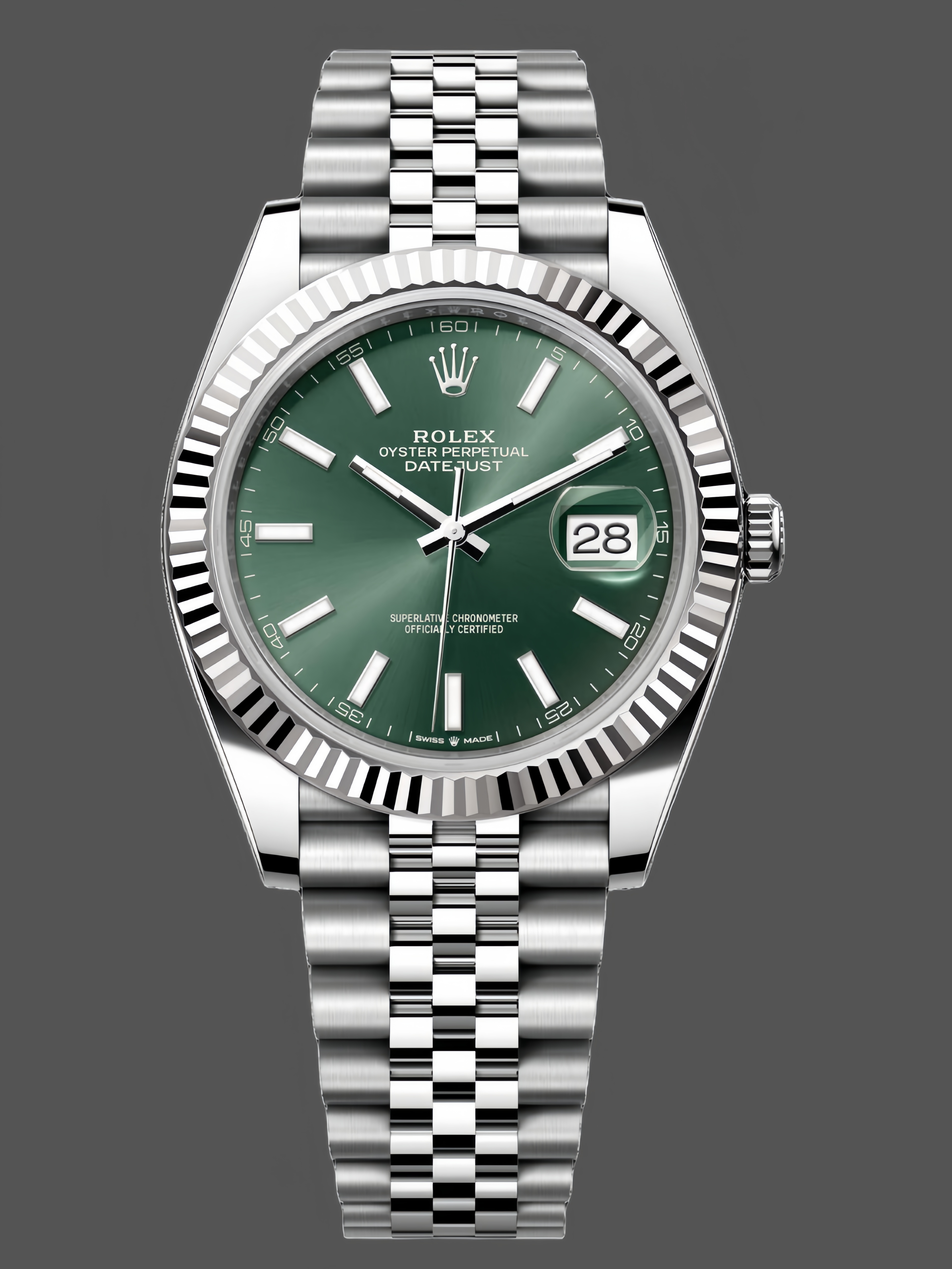 Rolex Datejust 126334 0028 41 Oystersteel and White Gold Mens Watch