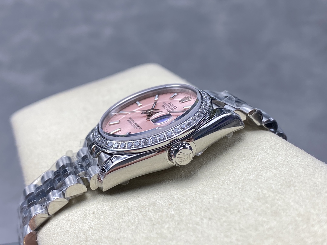 Rolex Datejust 31 White Gold Bezel Diamonds 278384RBR 0018 Women's Watch