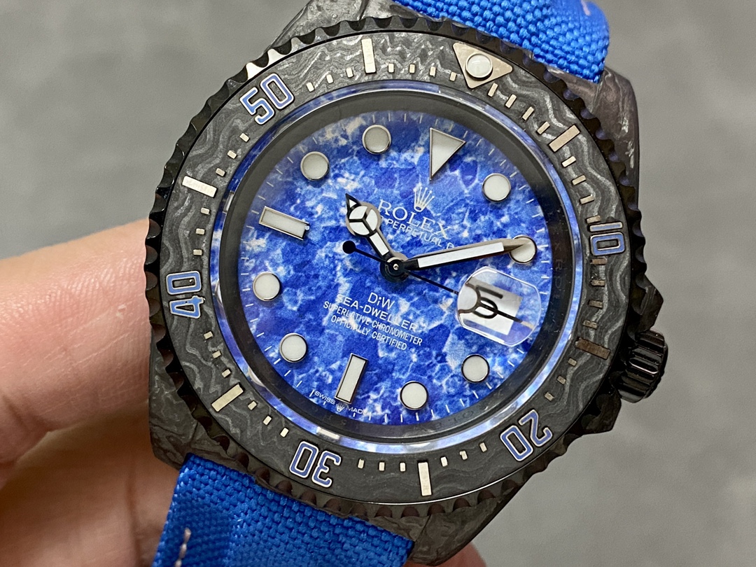 Rolex Sea Dweller Customized DiW Carbon Fiber Ocean Blue Dial