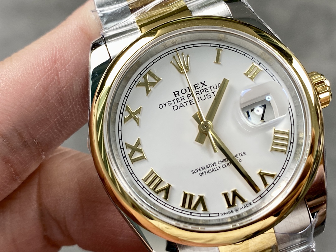 Rolex Datejust 36 White Dial Roman Numerals 126203 0030 Replica Watch
