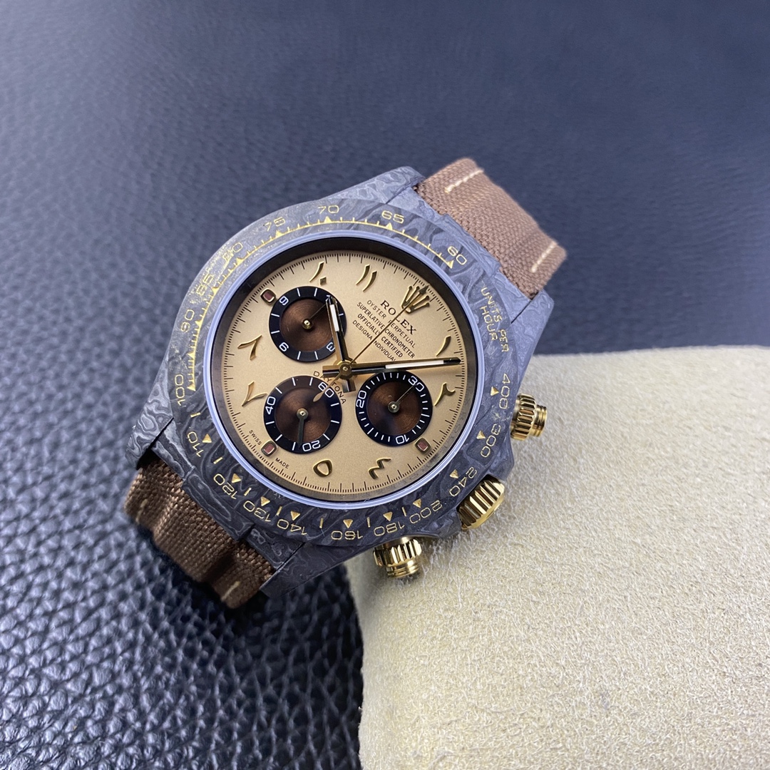 Rolex Daytona DIW Desert Eagle Arabic Carbon Fiber Customised Cream Dial 40 mm