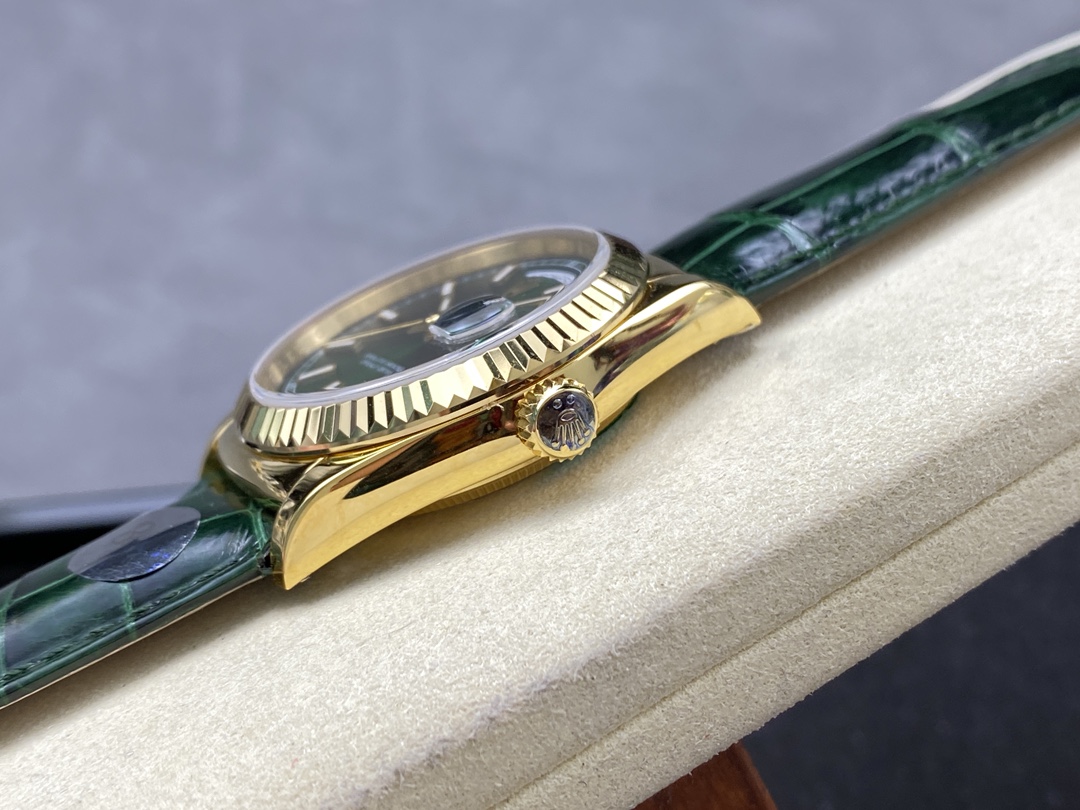 Rolex Day Date 36 Green Dial Solid 18k Yellow Gold 118138 0003