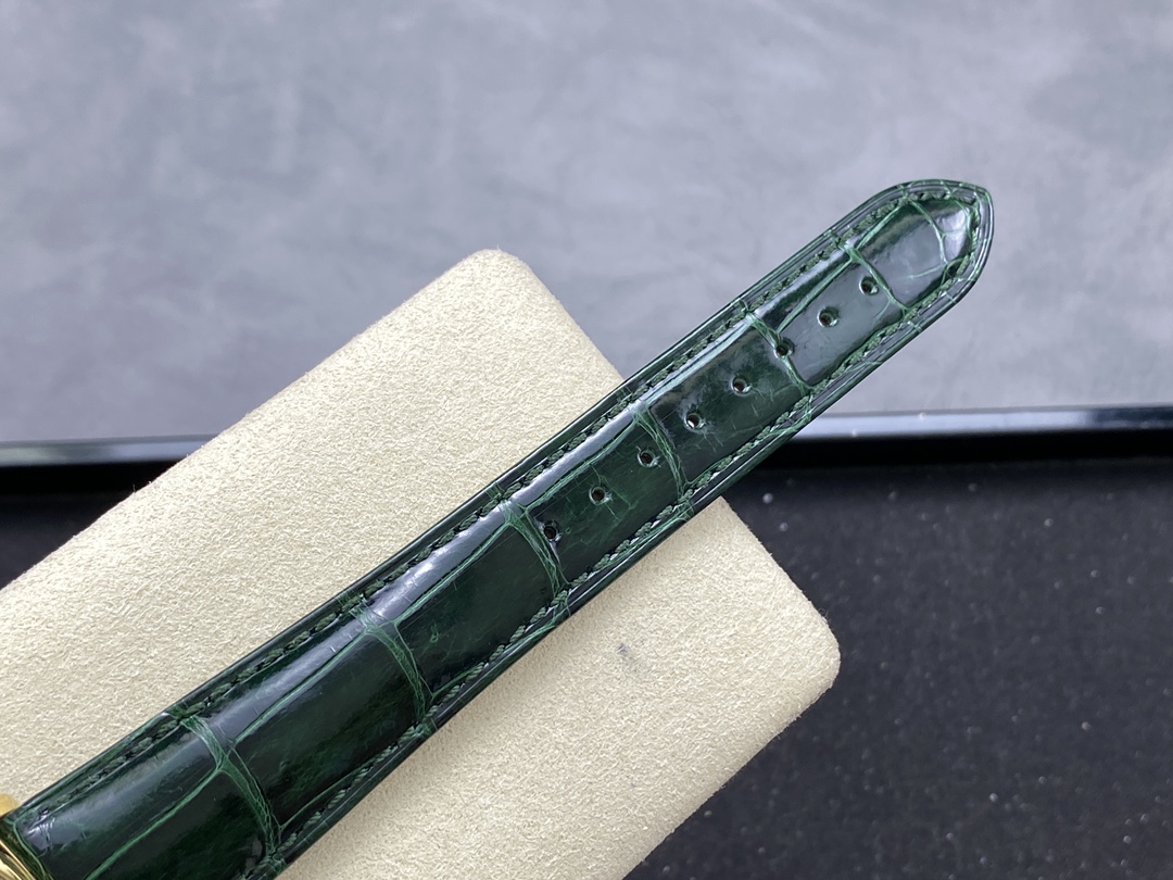 Rolex Day Date 36 Yellow Gold Champagne Dial 118138 0148 Green Leather Strap