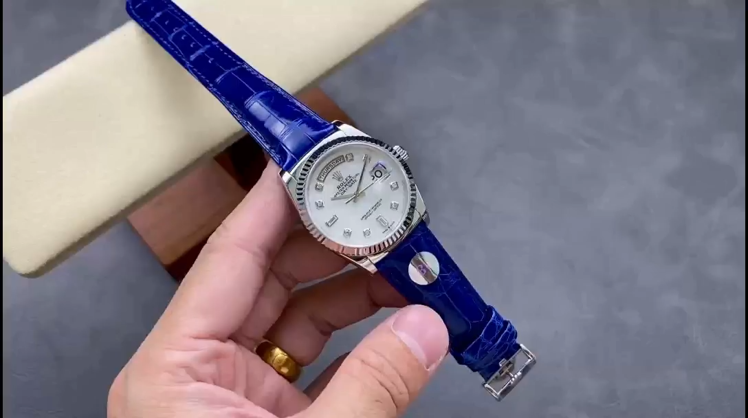 Rolex Day Date 36 White Gold Diamond Rhodium Dial 118139 0053