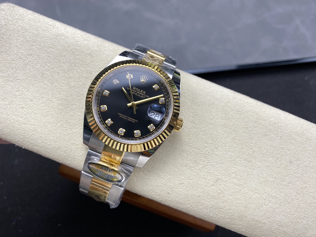 Rolex Datejust 41 Black Diamond Dial M126333 0005 Men's Watch