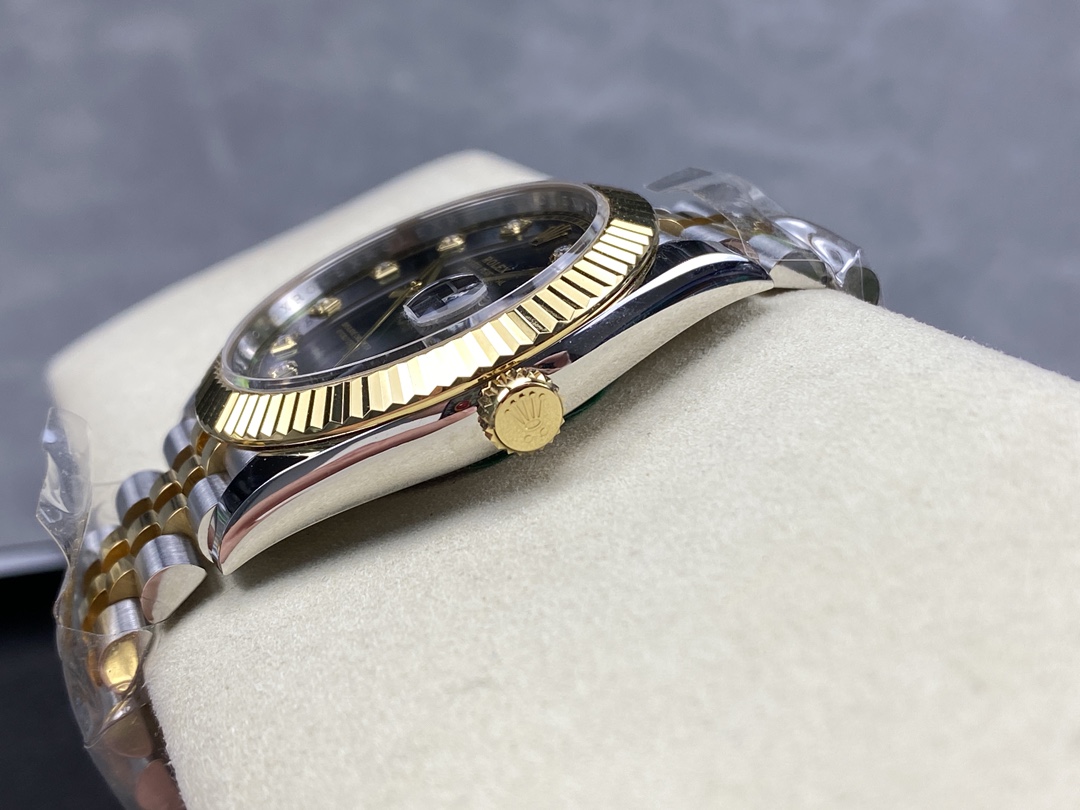 Rolex Datejust 126333 0006 Black Diamond Jubilee 41mm Men's Watch