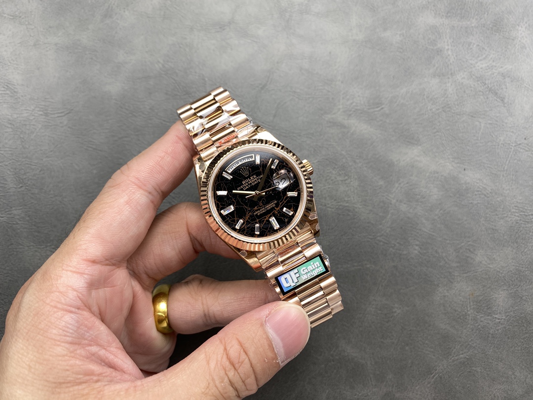 Rolex Day Date 40 Eisenkiesel Baguette Automatic Diamond M228235 0045 Mens Watch