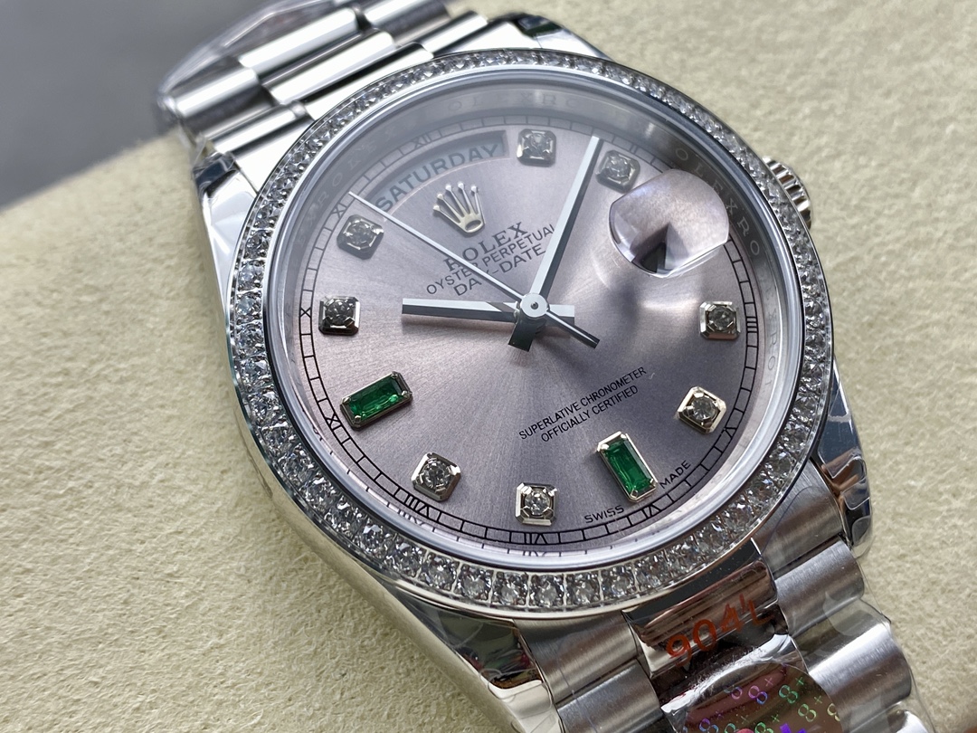 Rolex Day Date 118346 Rhodium Grey Dial 36mm Unisex Replica Watch