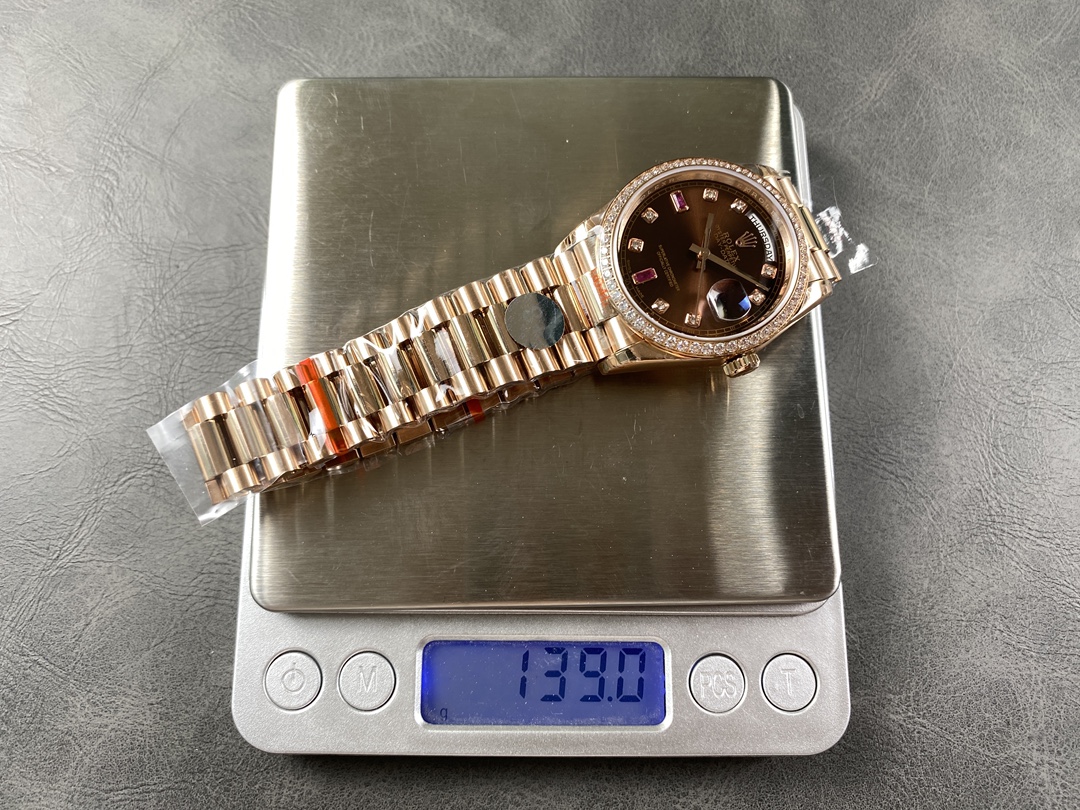 Rolex Day-Date 118235 Rose Gold Chocolate Brown Dial 36mm Unisex Replica Watch