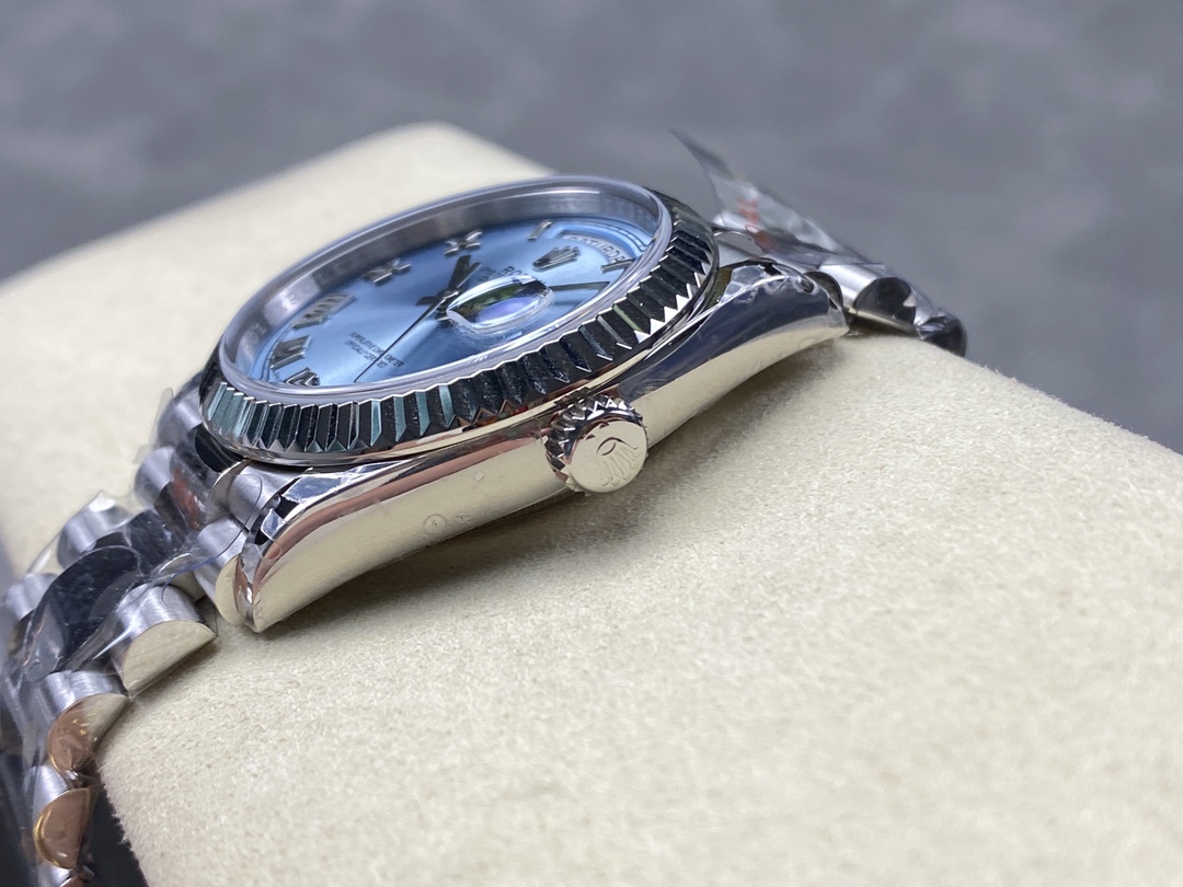 Rolex Day Date 128236 0018 Ice Blue Roman Dial