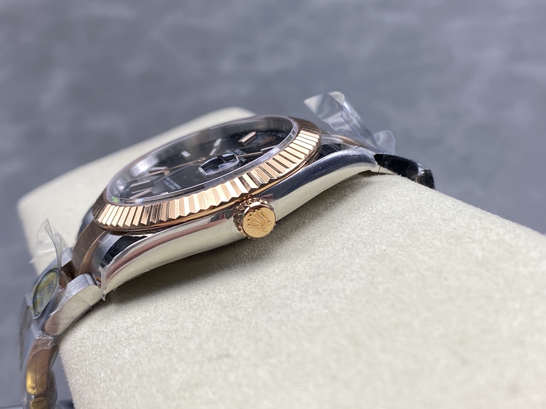 Rolex Datejust 41 Black Dial Fluted Bezel 126333 0013 Men's Watch