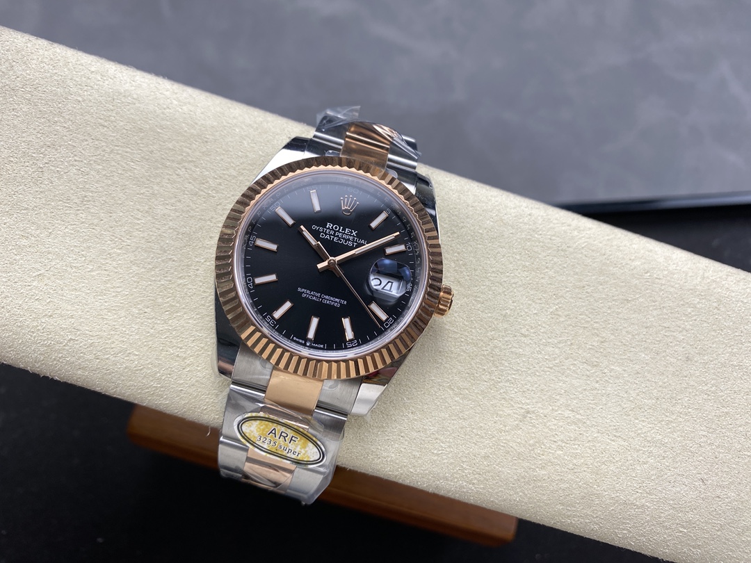 Rolex Datejust 41 Black Dial Fluted Bezel 126333 0013 Men's Watch