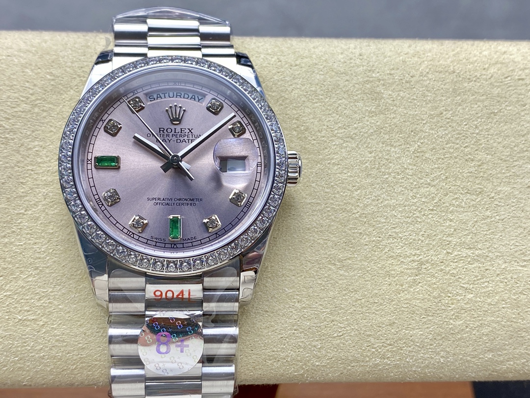 Rolex Day Date 118346 Rhodium Grey Dial 36mm Unisex Replica Watch