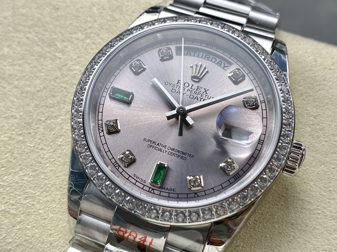 Rolex Day Date 118346 Rhodium Grey Dial 36mm Unisex Replica Watch