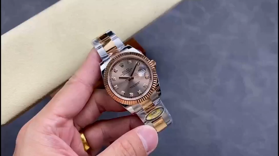 Rolex Datejust 126331 0007 Sundust Diamond Oyster 41mm Steel and Everose Gold Watch