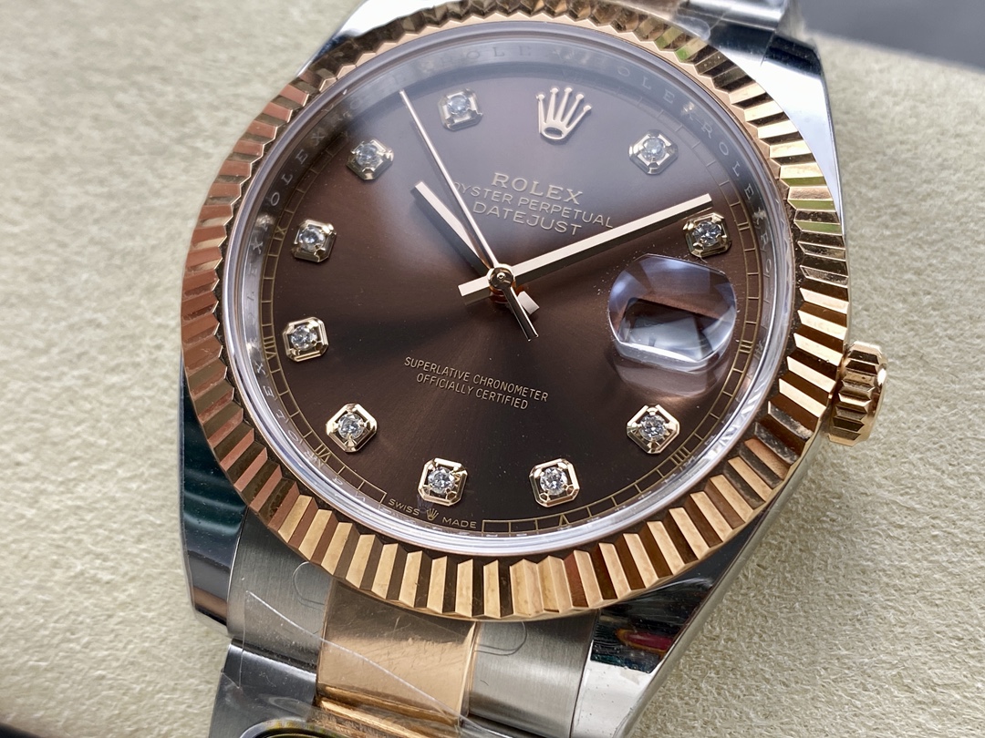 Rolex Datejust 126331 0003 Chocolate Diamond Oyster 41mm Steel
