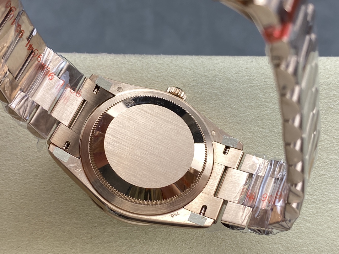 Rolex Day Date 36 Everose Gold Diamond Bezel m128345rbr 0075