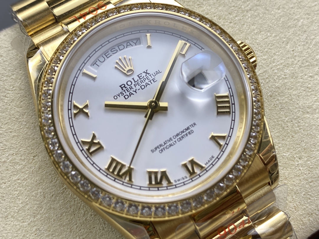 Rolex Day Date 36 Yellow Gold m128348rbr 0064 White Dial