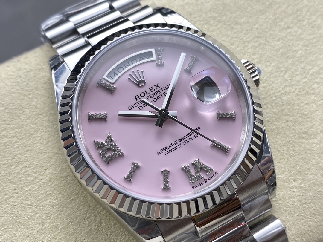 Rolex Day Date 36 Pink Roman m128236 0006