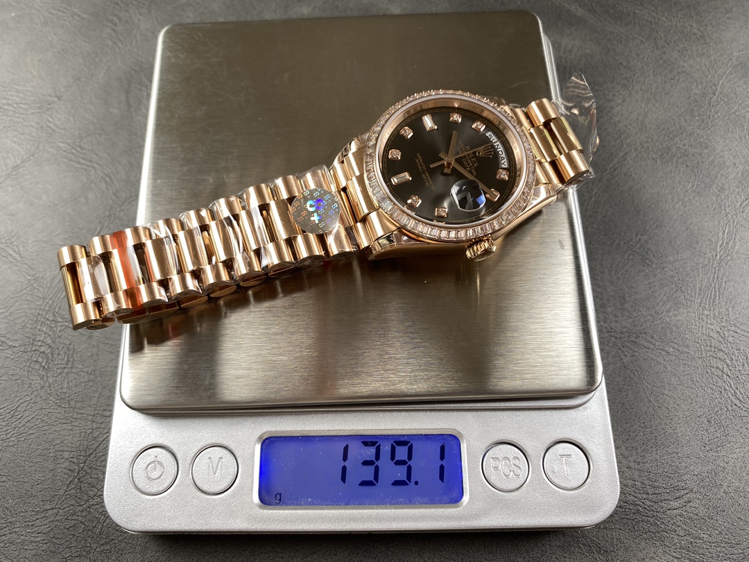 Rolex Day-Date 128345RBR Slate Dial Everose Gold 36MM Unisex Replica Watch