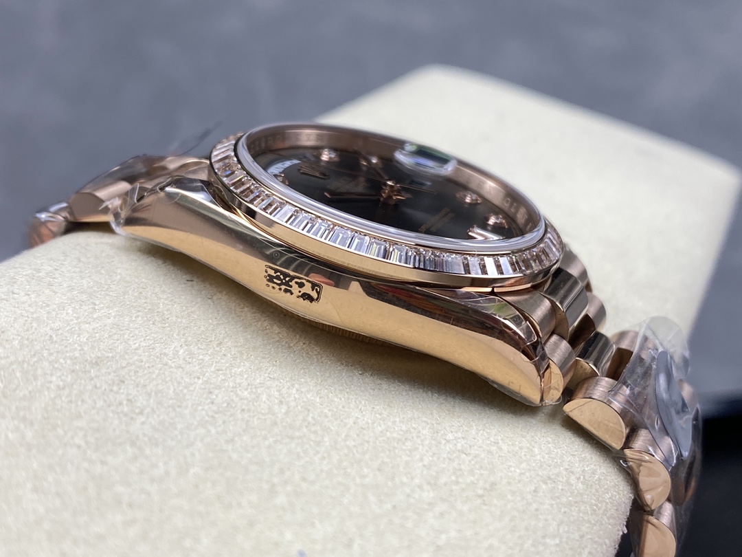 Rolex Day-Date 128345RBR Slate Dial Everose Gold 36MM Unisex Replica Watch