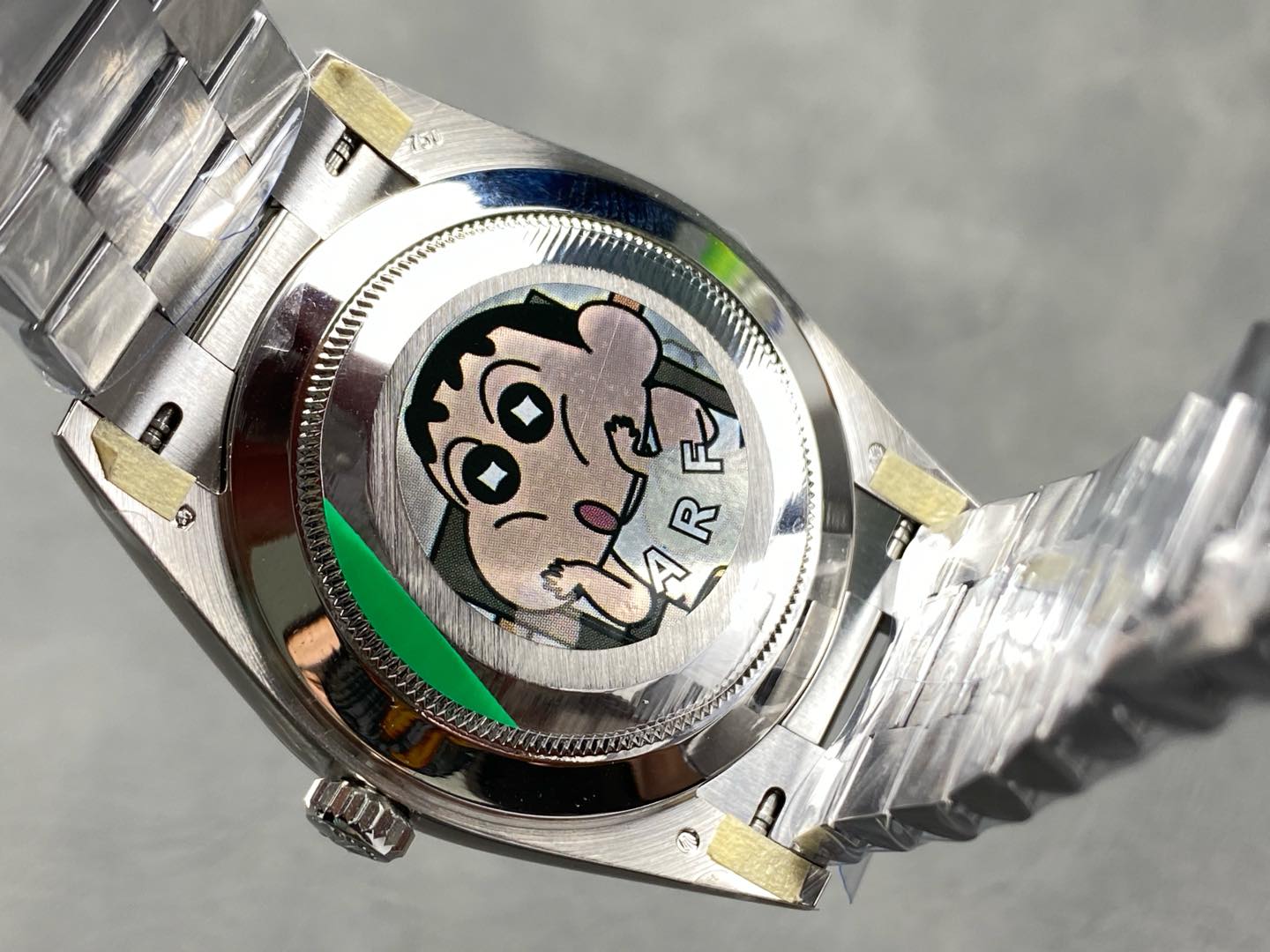 Rolex Day-Date 228239 Green Roman Dial Fluted Bezel 40mm Mens Replica Watch