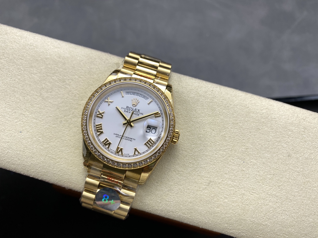 Rolex Day Date 36 Yellow Gold m128348rbr 0064 White Dial