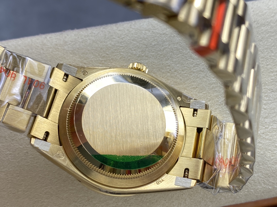 Rolex Day Date 36 Yellow Gold Champagne Dial Diamond Bezel m128348rbr 0026