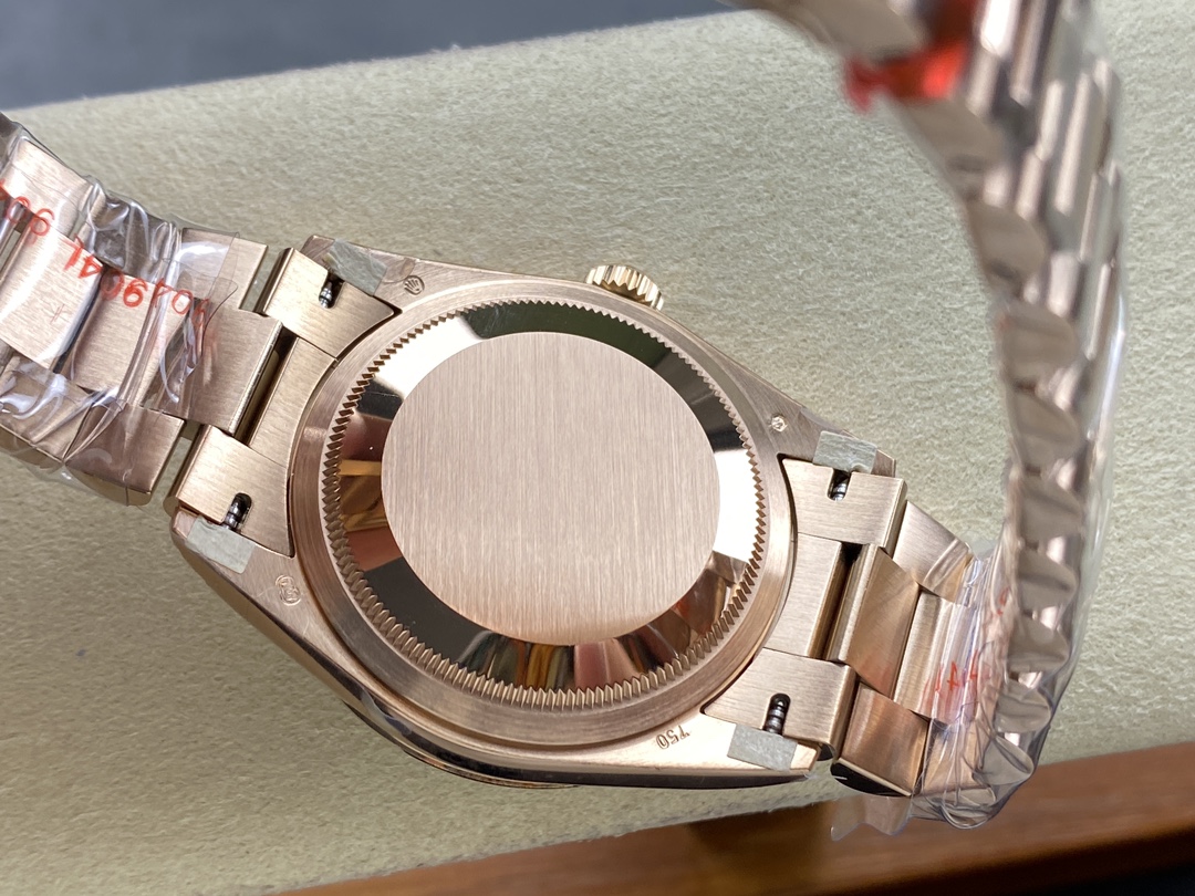 Rolex Day Date Oyster 36 mm Everose Gold Blue Green Dial M128235 0085