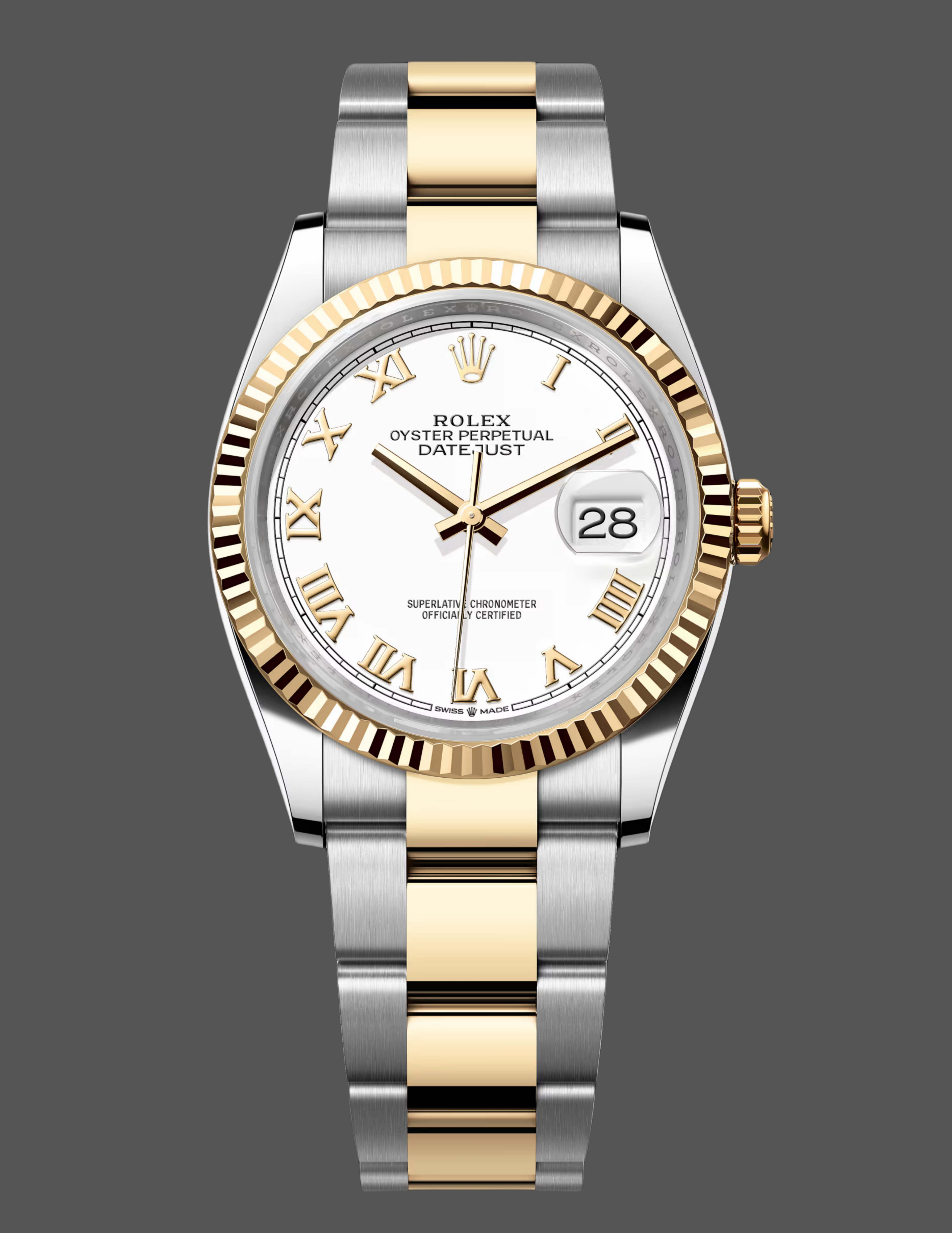 Rolex Datejust 126233 White Roman Dial 36MM Unisex Replica Watch