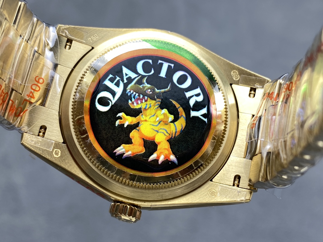 Rolex Day Date 36 Yellow Gold Automatic Green Diamond Dial M128238 0130