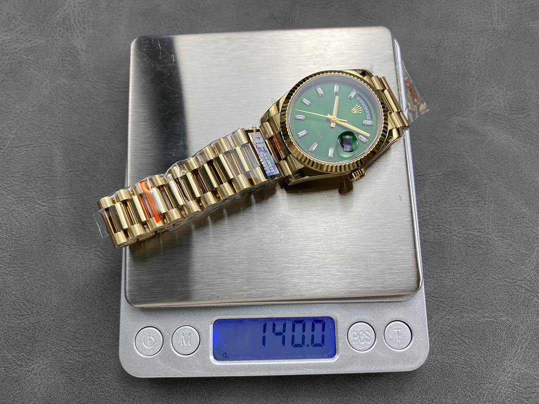 Rolex Day Date 36 Yellow Gold Automatic Green Diamond Dial M128238 0130