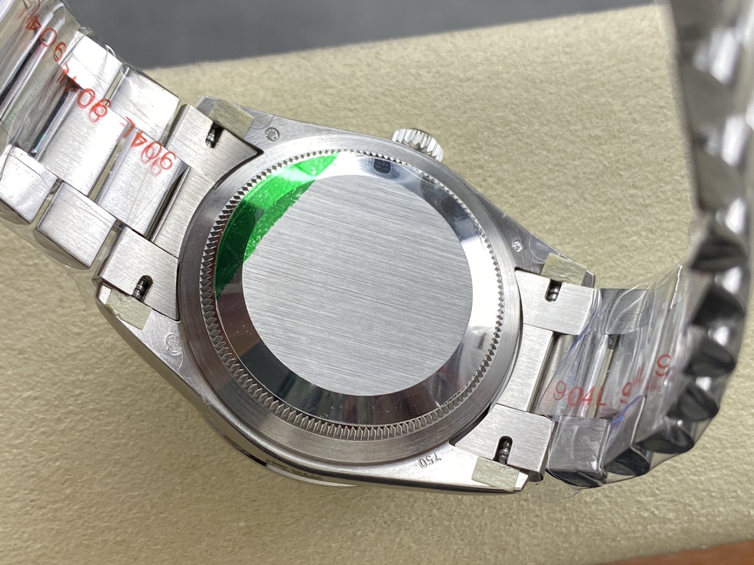 Rolex Day Date 36 MOP Dial Diamond Bezel Platinum m128396tbr 0022