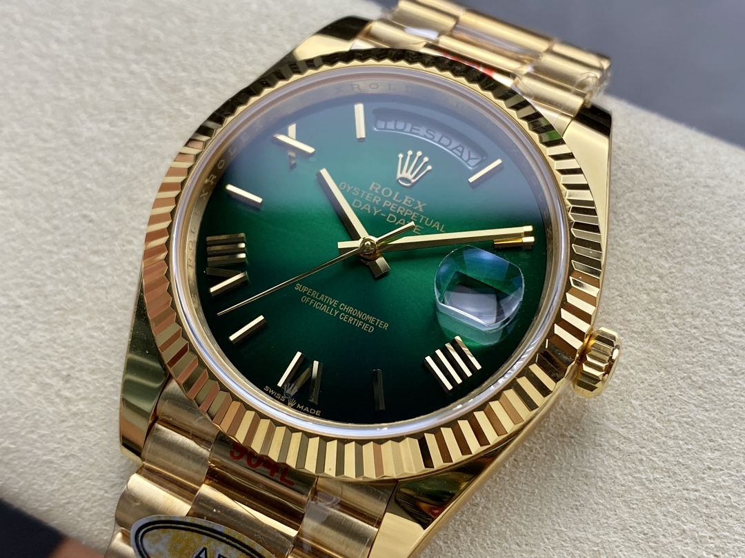 Rolex Day Date 40 Yellow Gold Green Ombre Dial M228238 00691