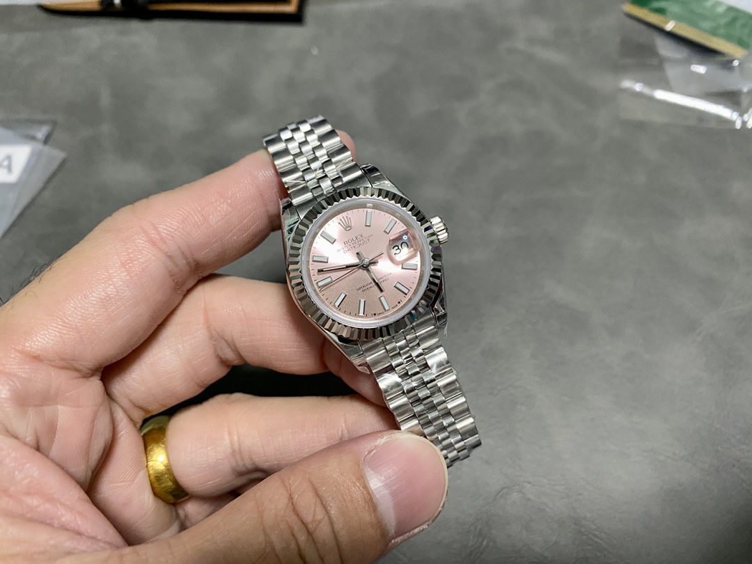 Rolex Datejust 279174 Stainless Steel Pink Index Dial 28mm Lady Replica Watch
