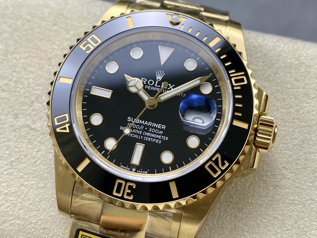Rolex Submariner 126618LN Yellow Gold Black Dial 41mm Mens Replica Watch