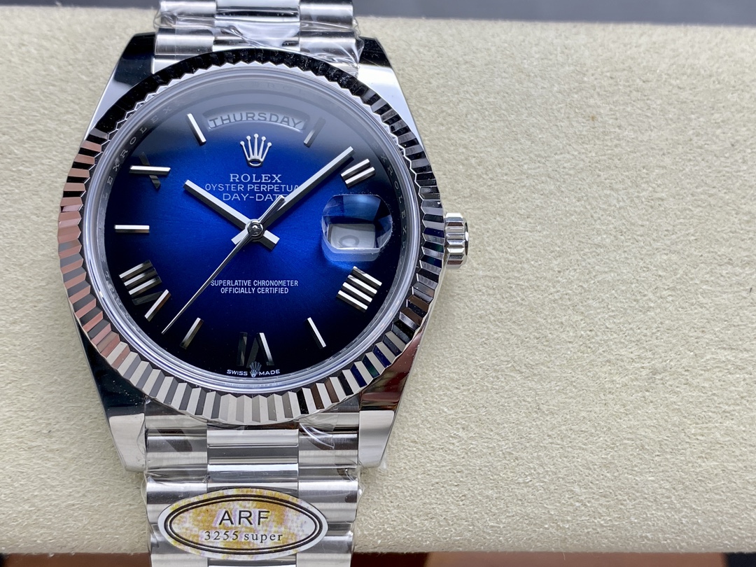 Rolex Day Date 40 White Gold Blue Ombre Dial M228236 0024