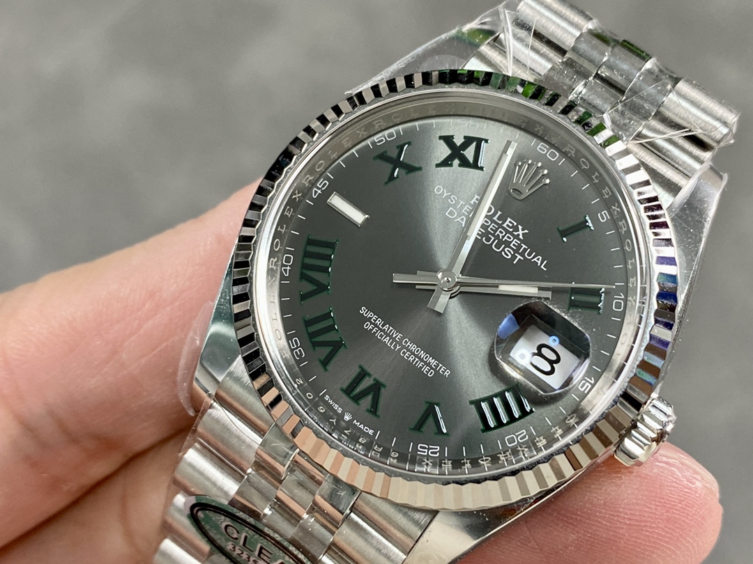 Rolex Datejust 126234 Slate Grey Wimbledon Dial 36MM Unisex Replica Watch