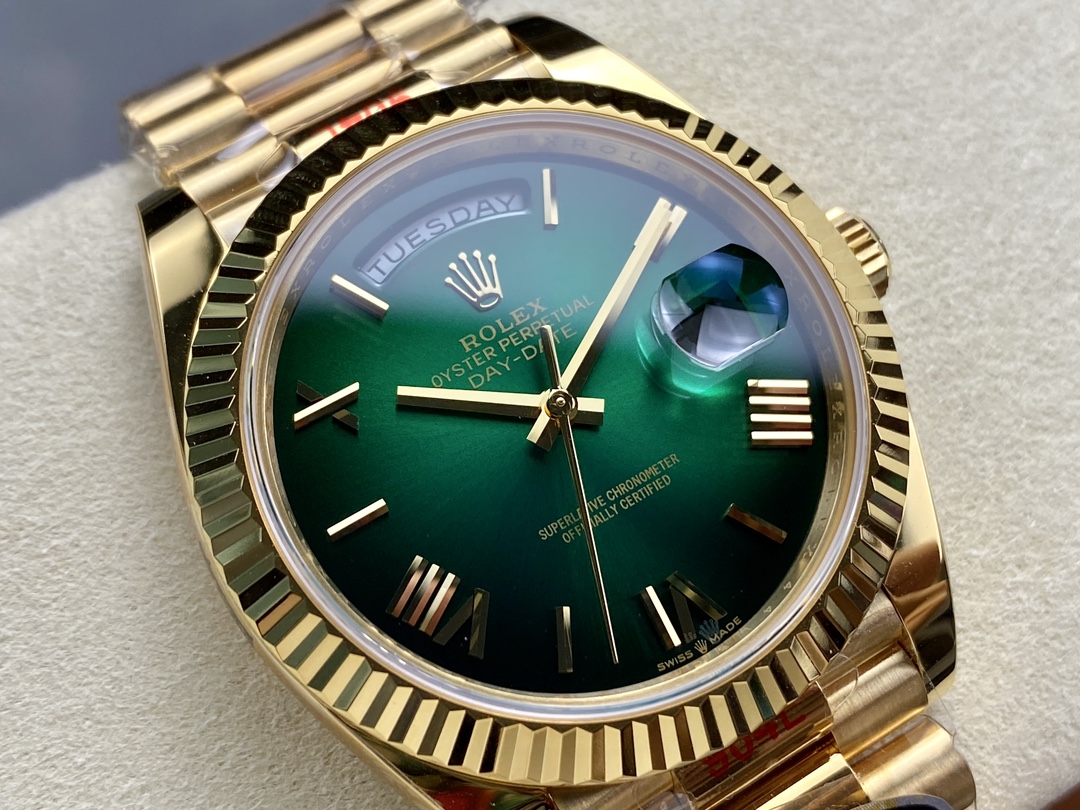 Rolex Day Date 40 Yellow Gold Green Ombre Dial M228238 00691