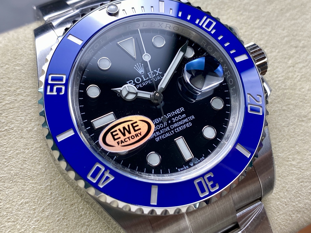 Rolex Submariner 126610 Blue Bezel Black Dial 41mm Mens Replica Watch