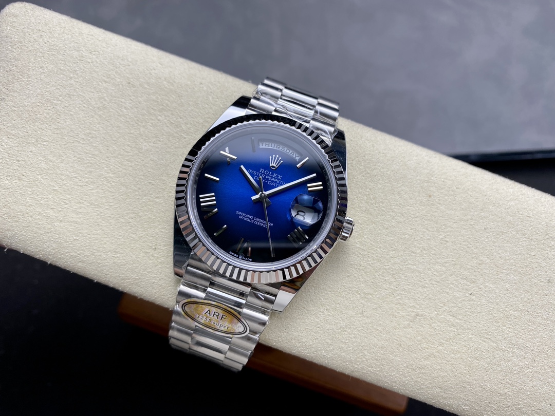 Rolex Day Date 40 White Gold Blue Ombre Dial M228236 0024