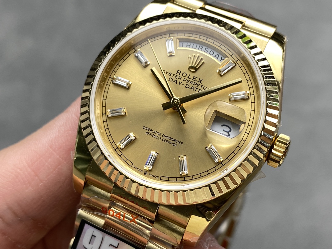 Rolex Day Date 36 Champagne Dial Yellow Gold Bracelet 128238 0132