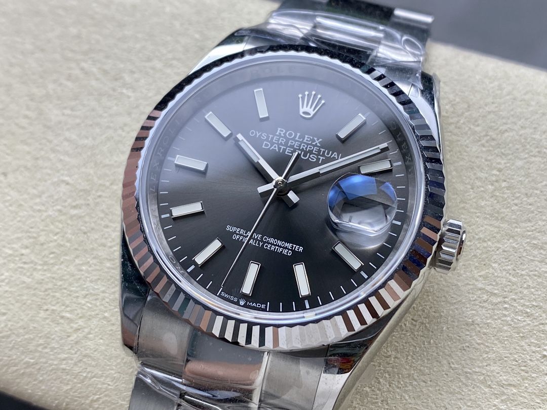 Rolex Datejust 41 Grey Dial Oystersteel & White Gold Steel Strap m126334 0013