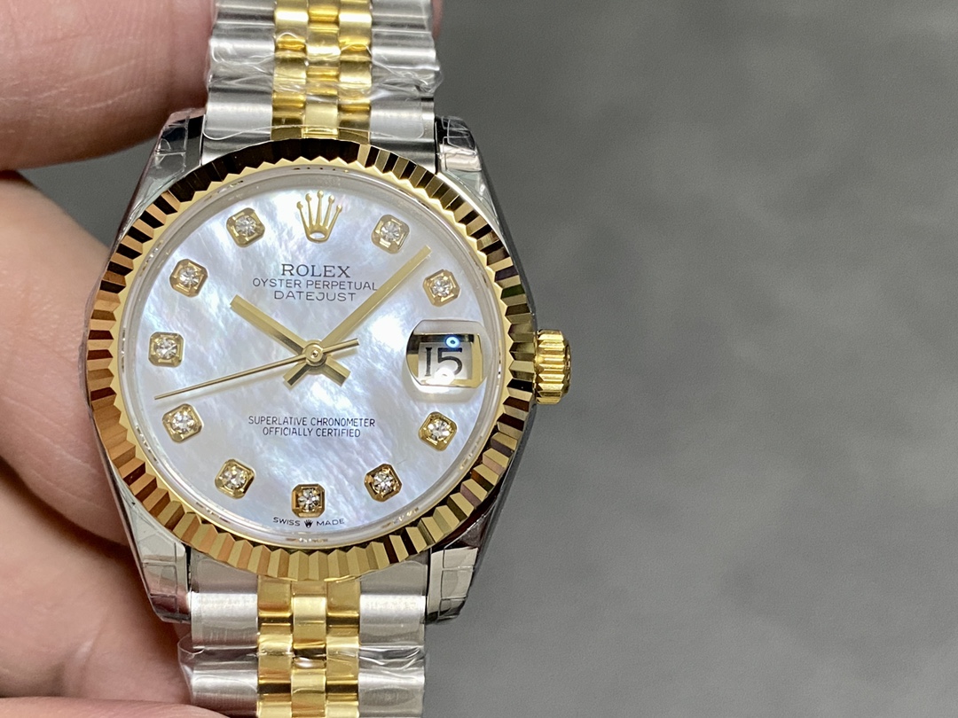 Rolex Datejust 279173 Mother Of Pearl Diamond Dial Fluted Bezel 28mm Lady Replica Watch