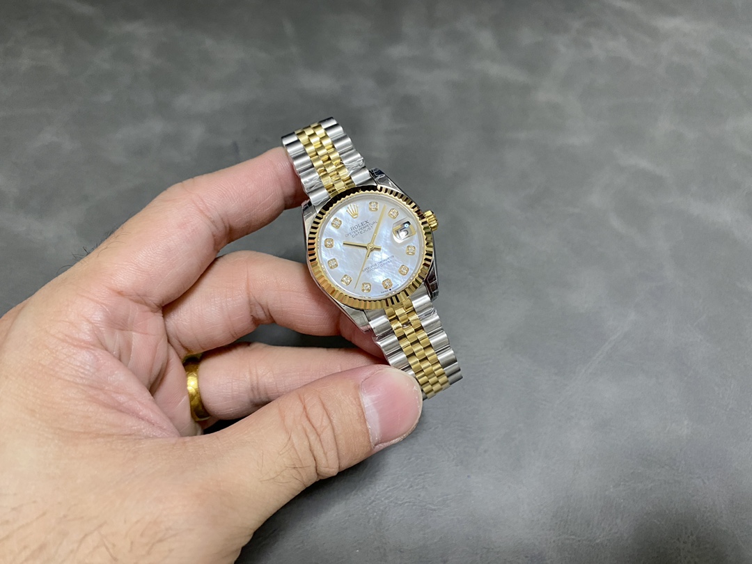 Rolex Datejust 279173 Mother Of Pearl Diamond Dial Fluted Bezel 28mm Lady Replica Watch